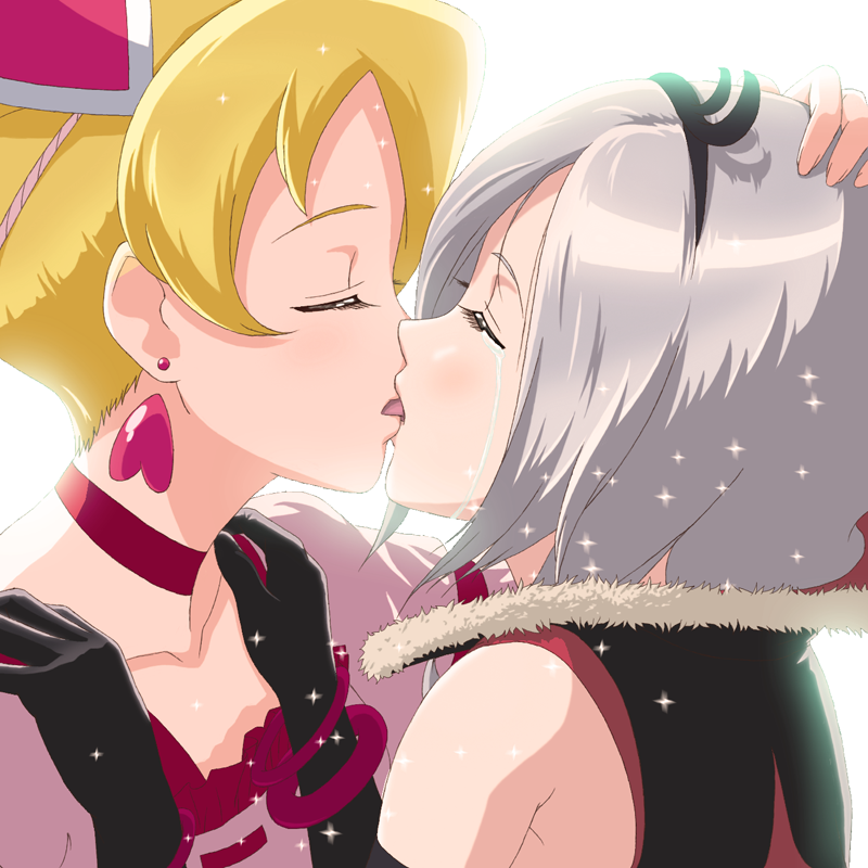 higashi setsuna, momozono love, cure peach, and eas (precure and 1 more) drawn by shin_(irowanioedo)