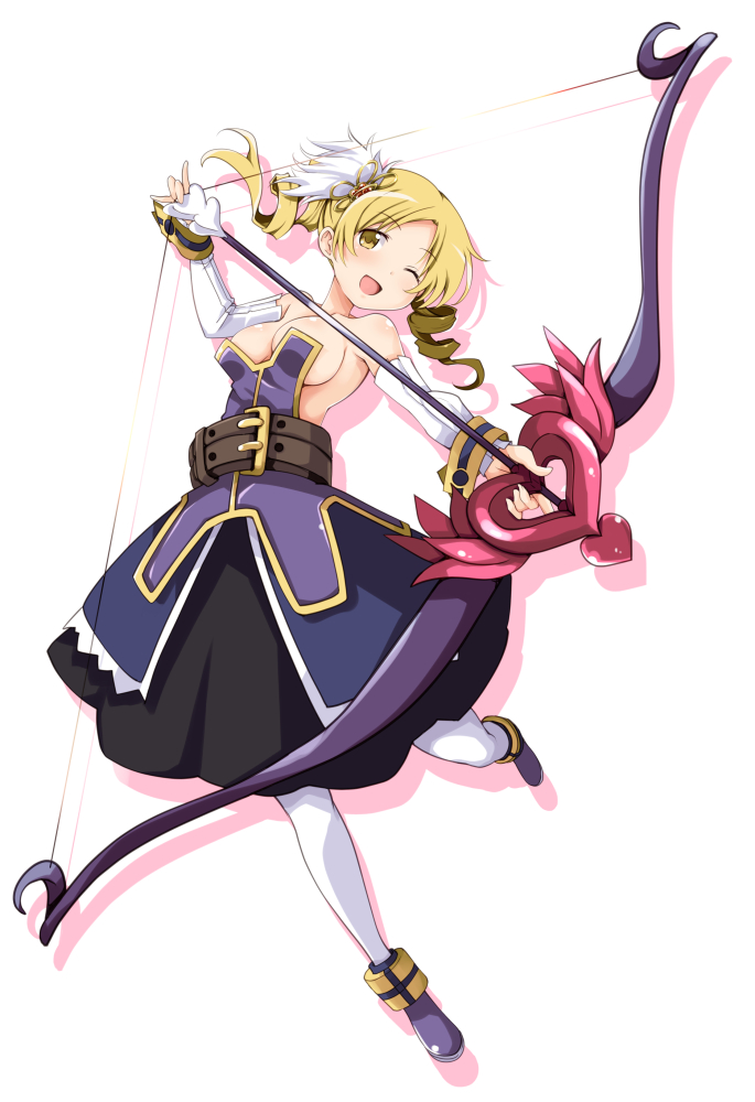 tomoe mami and archer (mahou shoujo madoka magica and 1 more) drawn by iwashi_dorobou_-r-