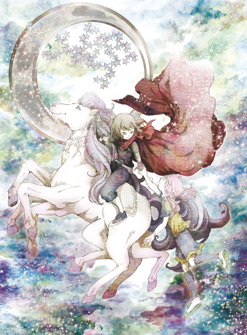 kirino ranmaru, shindou takuto, and sleipnir (inazuma eleven and 1 more) drawn by christine_ogawa