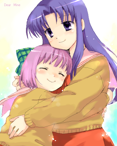 kawana misaki and kouzuki mio (one - kagayaku kisetsu e) drawn by misaki_juri