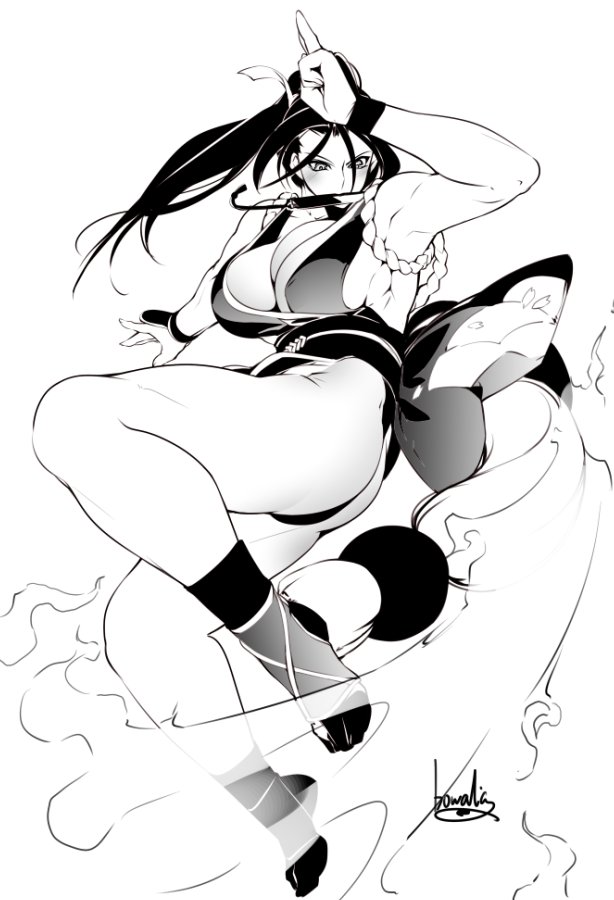 shiranui mai (the king of fighters and 1 more) drawn by bowalia