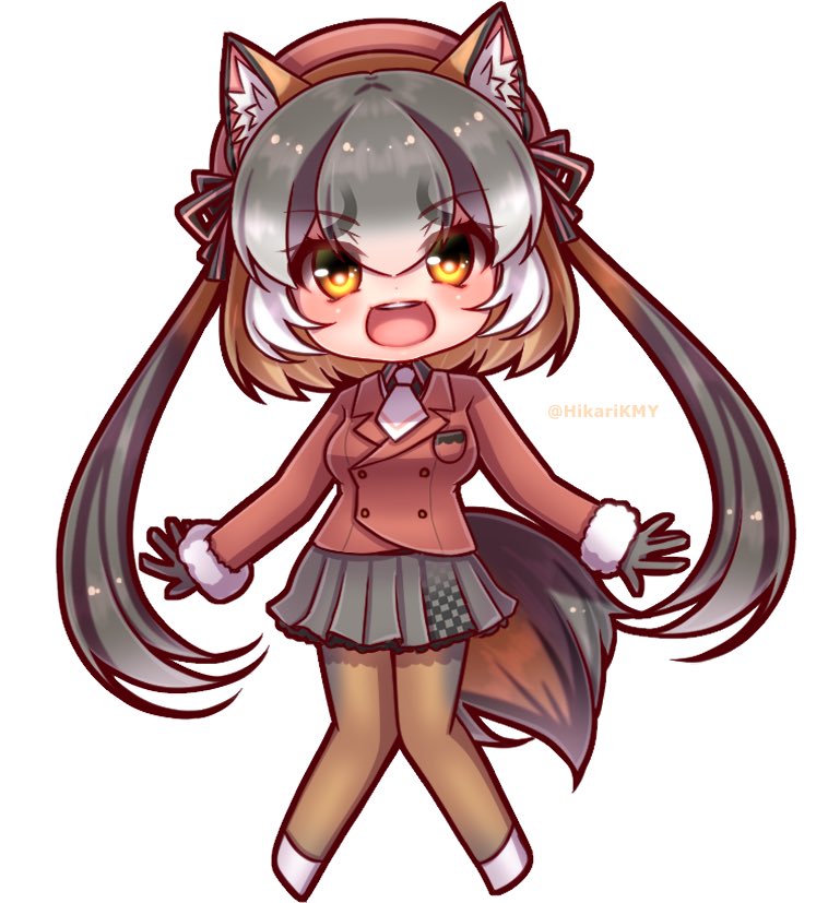 island fox (kemono friends and 1 more) drawn by hikarikmy