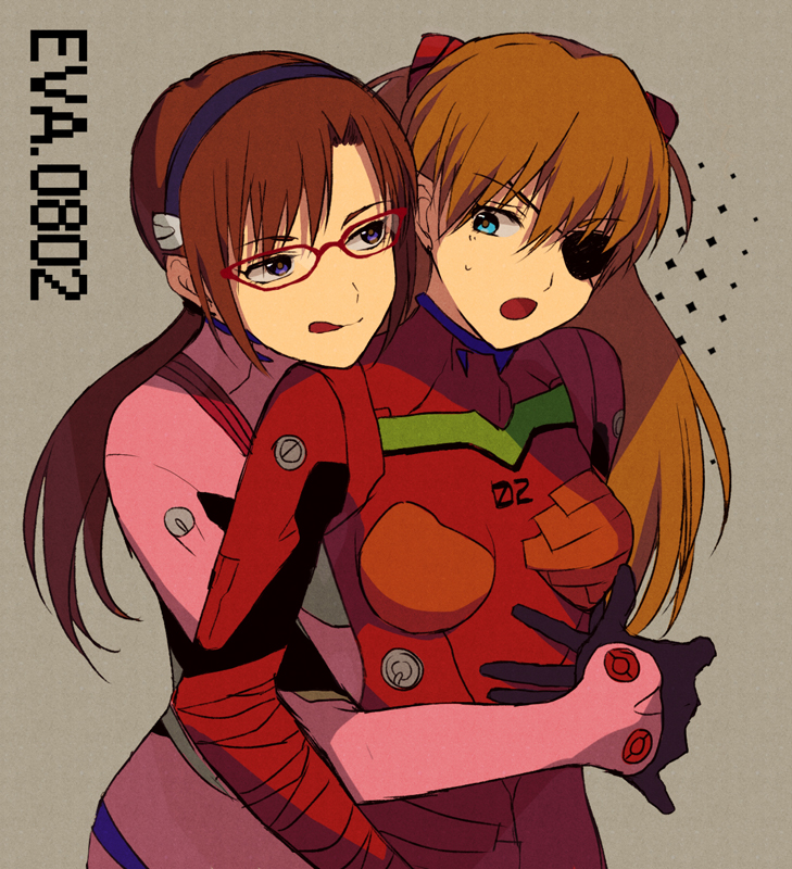 souryuu asuka langley and makinami mari illustrious (neon genesis evangelion and 2 more) drawn by hasegawa_(yonbunnoichi)
