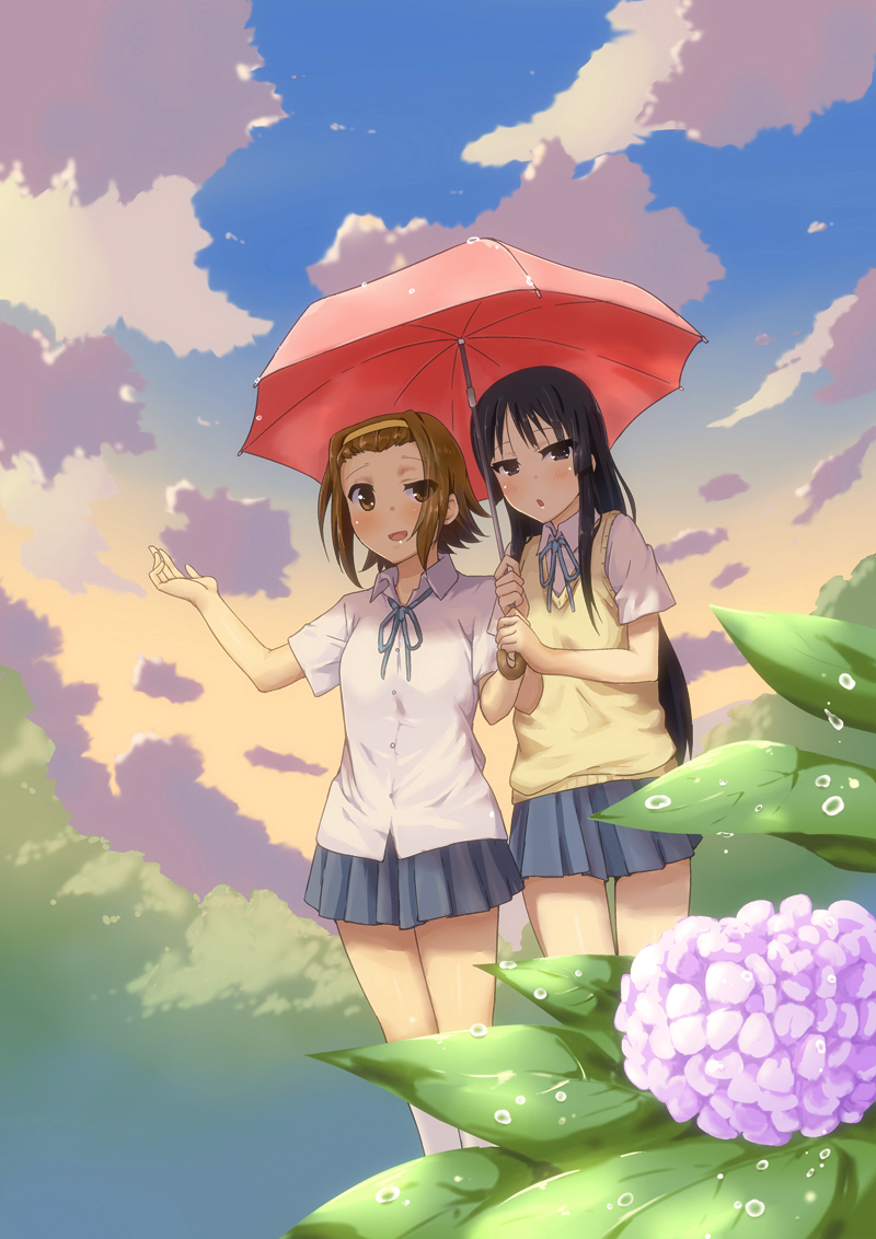 akiyama mio and tainaka ritsu (k-on!) drawn by girock