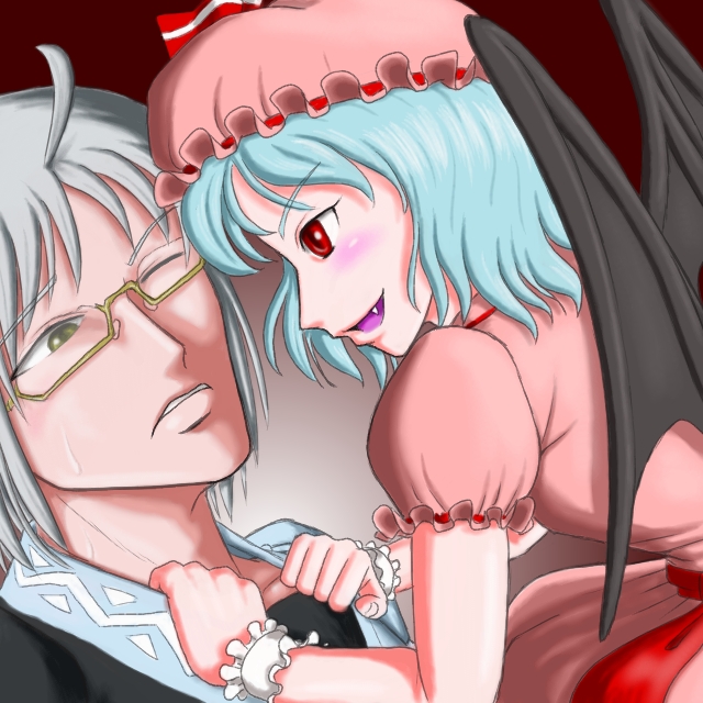 remilia scarlet and morichika rinnosuke (touhou) drawn by yoshio_(yoshiwo0221)