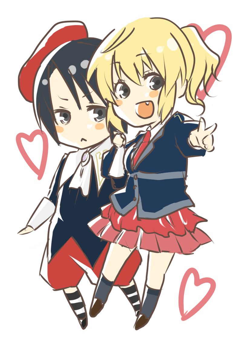 ushiromiya jessica and kanon (umineko no naku koro ni) drawn by meso