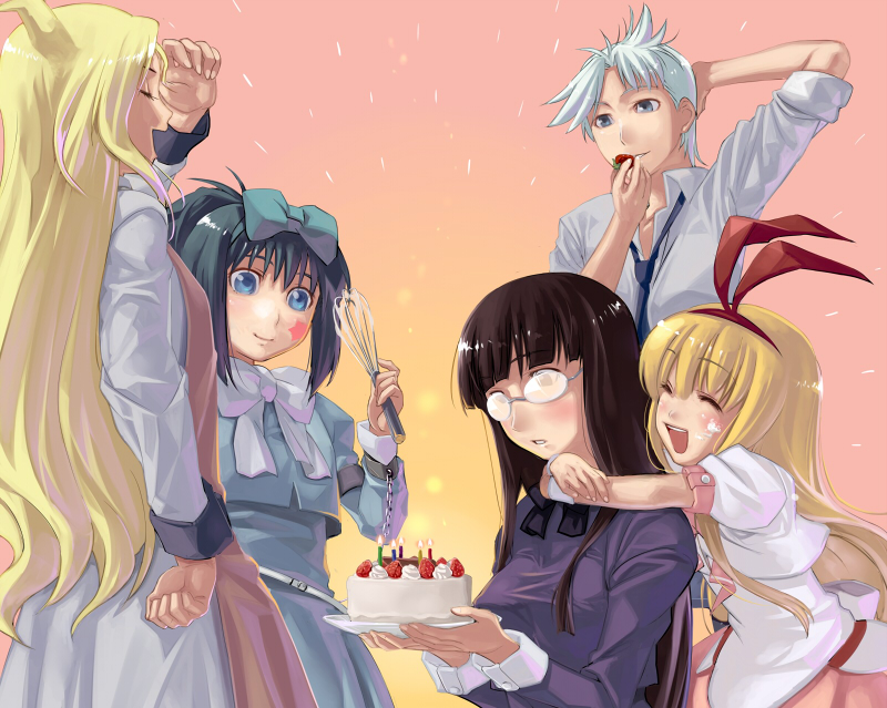 amae koromo, kunihiro hajime, ryuumonbuchi touka, sawamura tomoki, and inoue jun (saki) drawn by aru-sci
