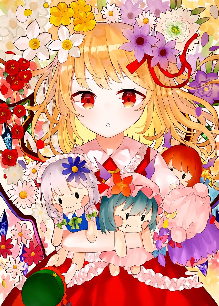 remilia scarlet, izayoi sakuya, patchouli knowledge, hong meiling, and koakuma (touhou) drawn by sakizaki_saki-p