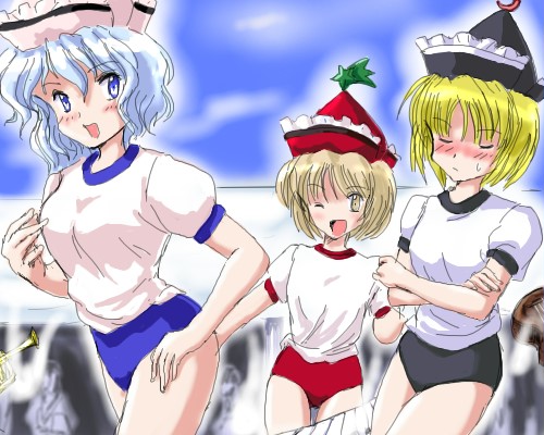 lunasa prismriver, merlin prismriver, and lyrica prismriver (touhou) drawn by flx