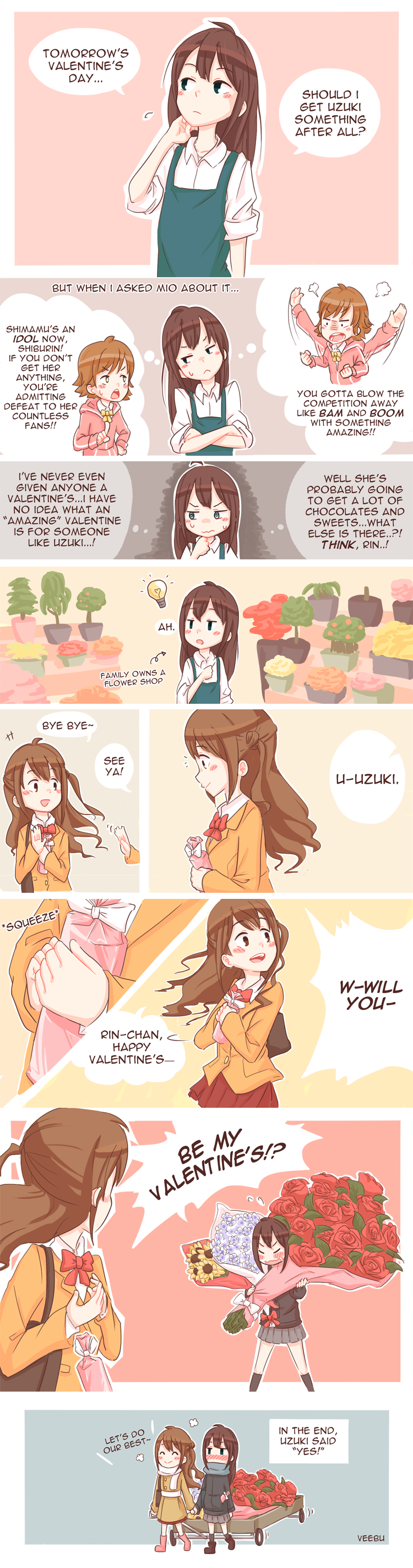shibuya rin, shimamura uzuki, and honda mio (idolmaster and 1 more) drawn by friedbun