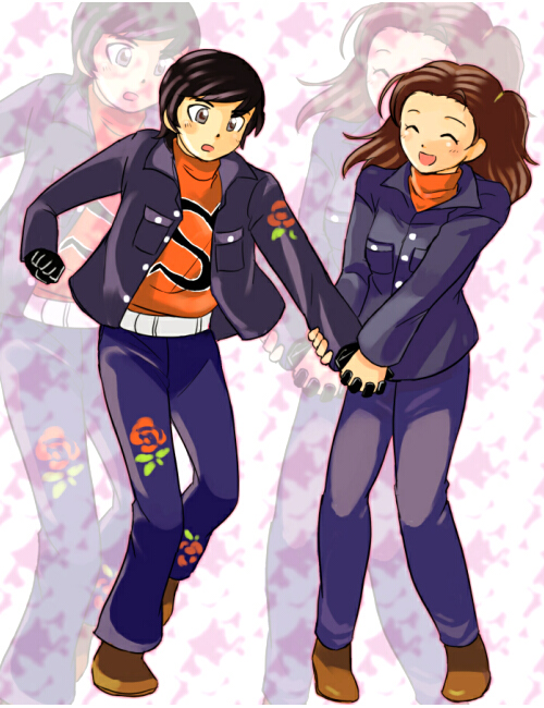 misaki yuriko and jou shigeru (kamen rider and 1 more) drawn by yuutsuki_mei