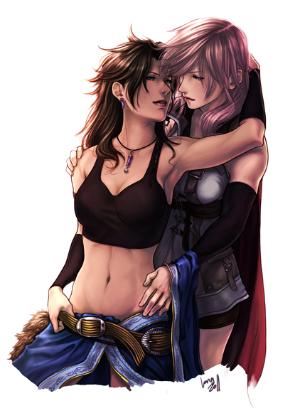 lightning farron and oerba yun fang (final fantasy and 1 more) drawn by jango-joe