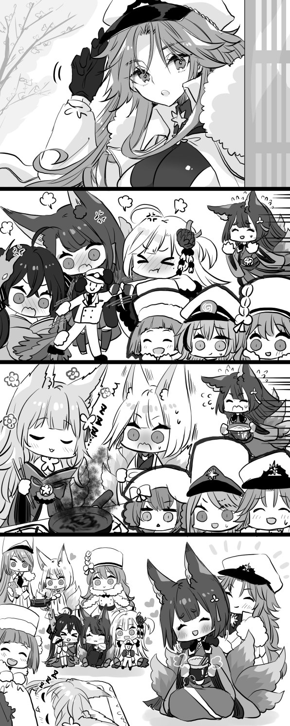 taihou, commander, kaga, akagi, shinano, and 6 more (azur lane) drawn by putimaxi
