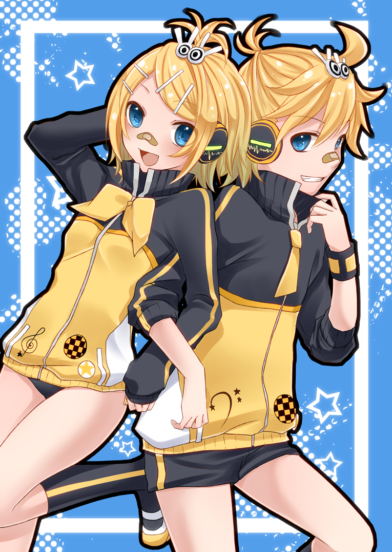 kagamine rin and kagamine len (vocaloid and 2 more) drawn by yayoi_(egoistic_realism)