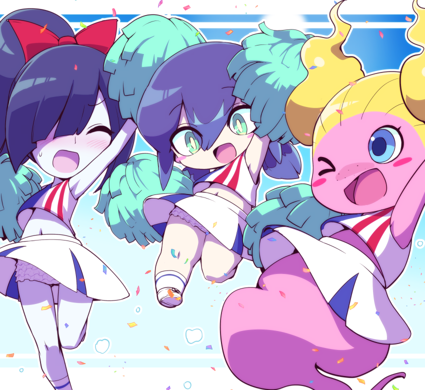 yukionna, ameonna, and ashitagirl (youkai watch) drawn by nollety