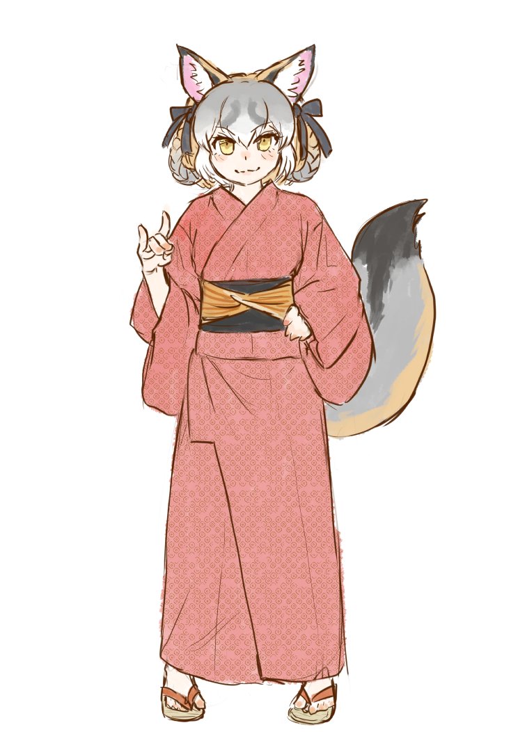island fox (kemono friends and 1 more) drawn by kishida_shiki