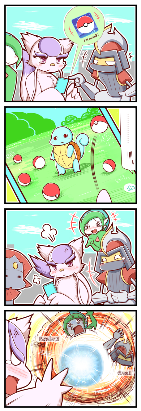 squirtle, gallade, weavile, bisharp, and mienshao (pokemon and 1 more) drawn by sougetsu_(yosinoya35)