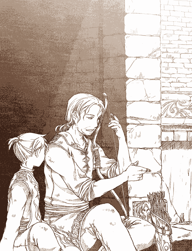 kagamine len and leon (vocaloid) drawn by watari_taichi