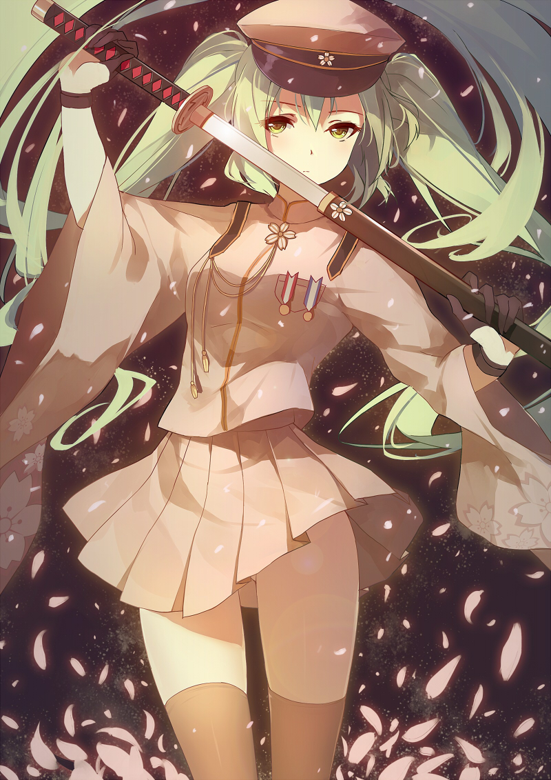 hatsune miku (vocaloid and 1 more) drawn by caidychen