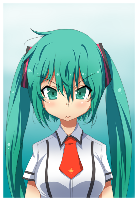 hatsune miku (vocaloid and 1 more) drawn by daniwae