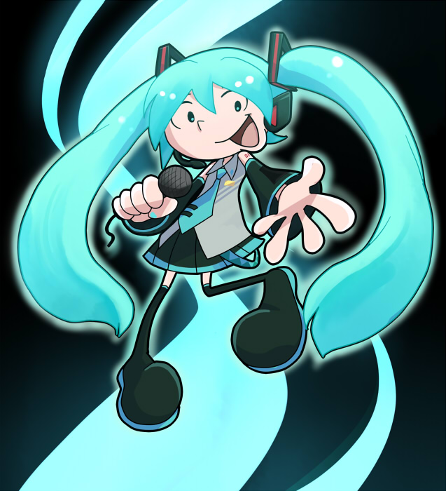 hatsune miku (vocaloid and 1 more) drawn by kappateki