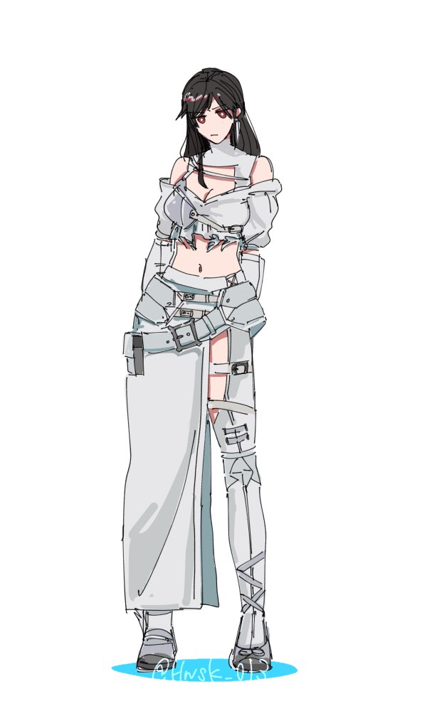 tifa lockhart (final fantasy and 3 more) drawn by hnsk_013