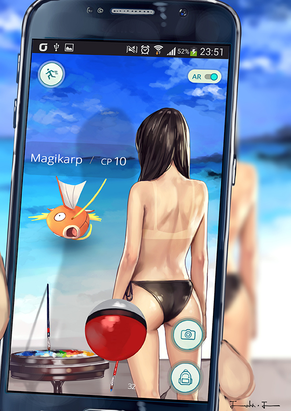 magikarp (original and 2 more) drawn by yohan12