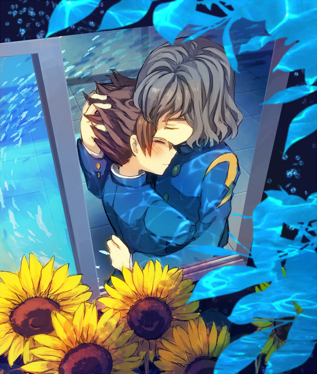 shindou takuto and matsukaze tenma (inazuma eleven and 1 more) drawn by aofujiake