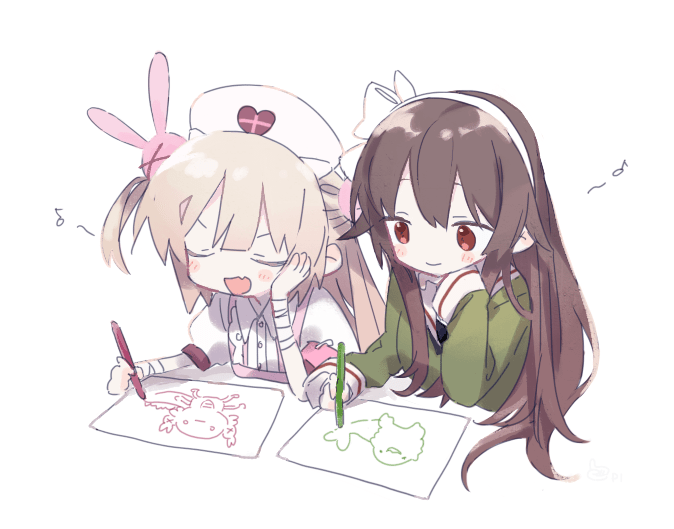 natori sana and yaezawa natori (sana channel and 1 more) drawn by 134yubi