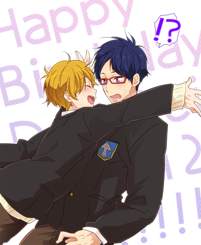 hazuki nagisa and ryuugazaki rei (free!) drawn by hato_yu-ki