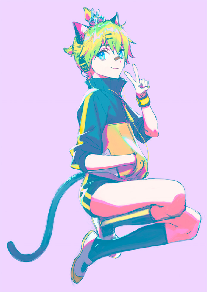 kagamine len (vocaloid and 1 more) drawn by naoko_(naonocoto)