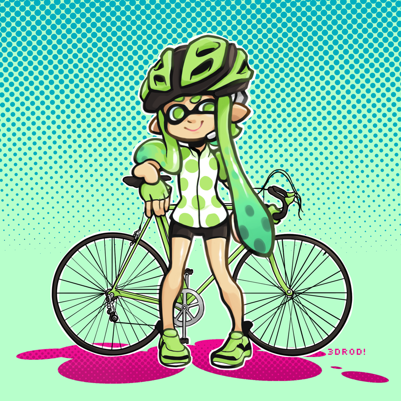 inkling player character and inkling girl (splatoon and 1 more) drawn by 3d_rod!