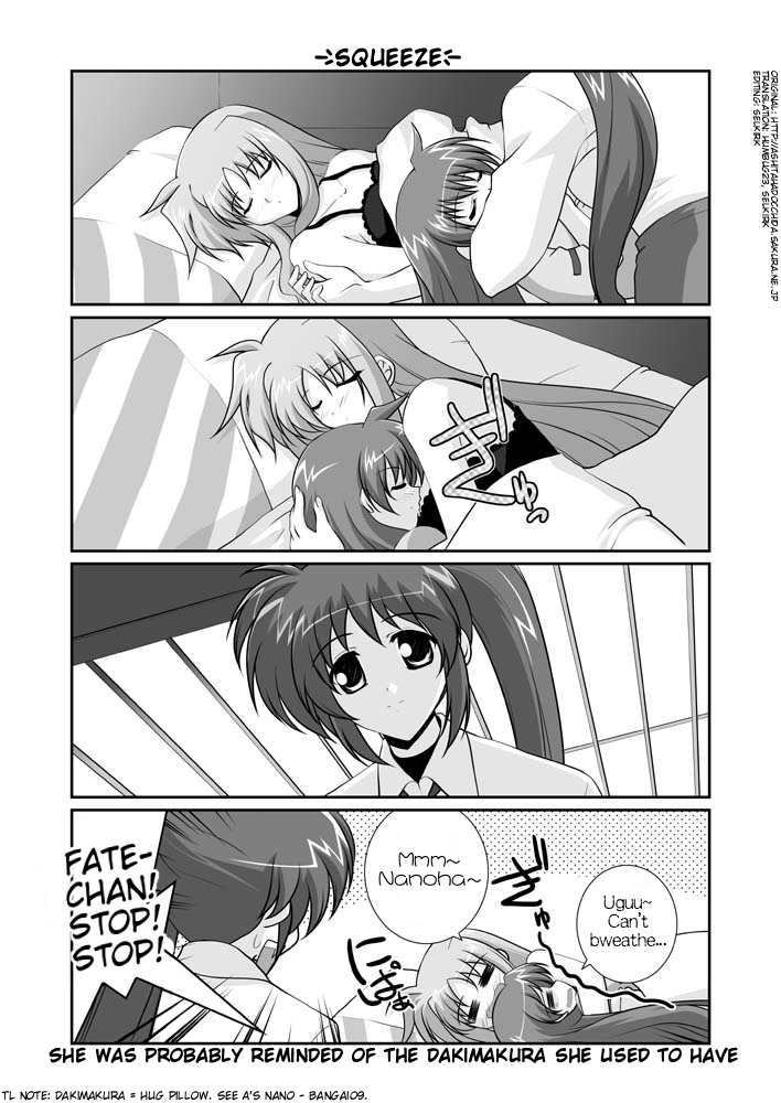 fate testarossa, takamachi nanoha, and vivio (lyrical nanoha and 1 more) drawn by mikage_takashi