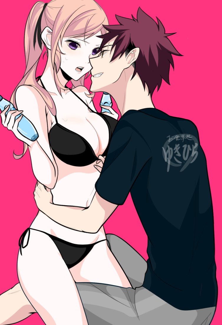 nakiri erina and yukihira souma (shokugeki no souma) drawn by s2kns1
