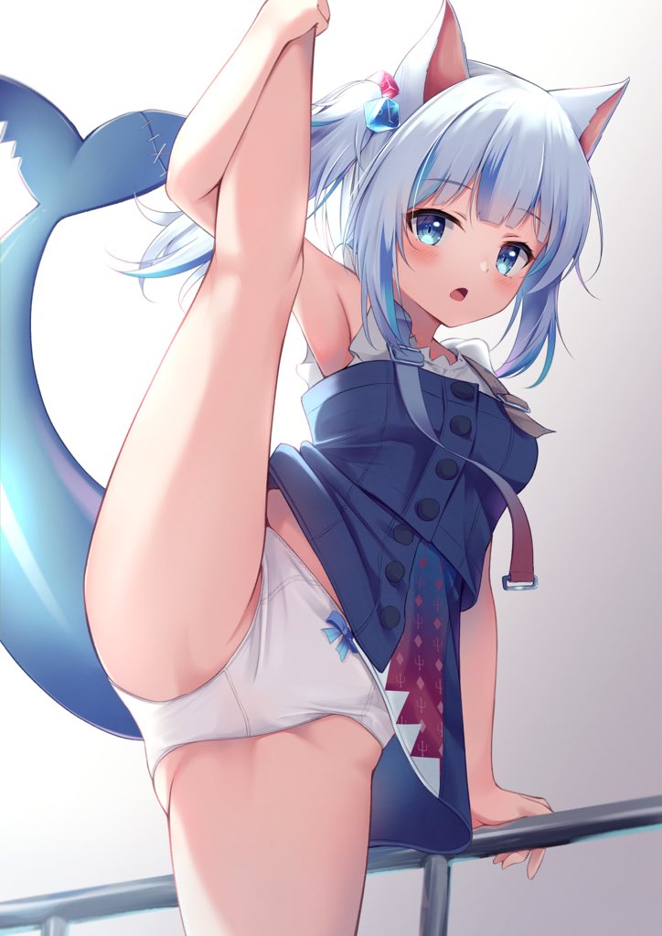 gawr gura (hololive and 1 more) drawn by miso_(misomiso_154)