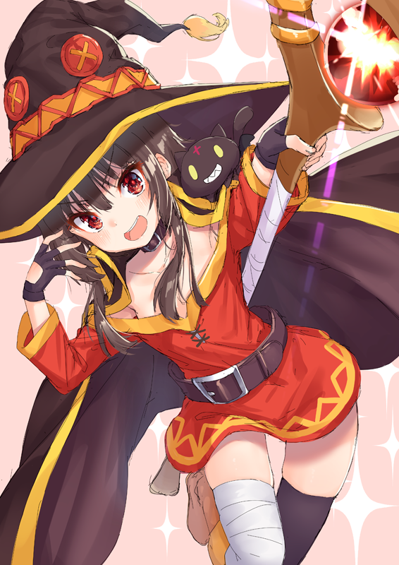 megumin and chomusuke (kono subarashii sekai ni shukufuku wo!) drawn by pensuke