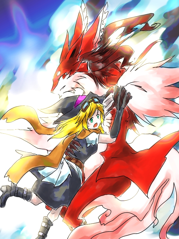 hakurei reimu and kirisame marisa (touhou) drawn by takatsuki_nato