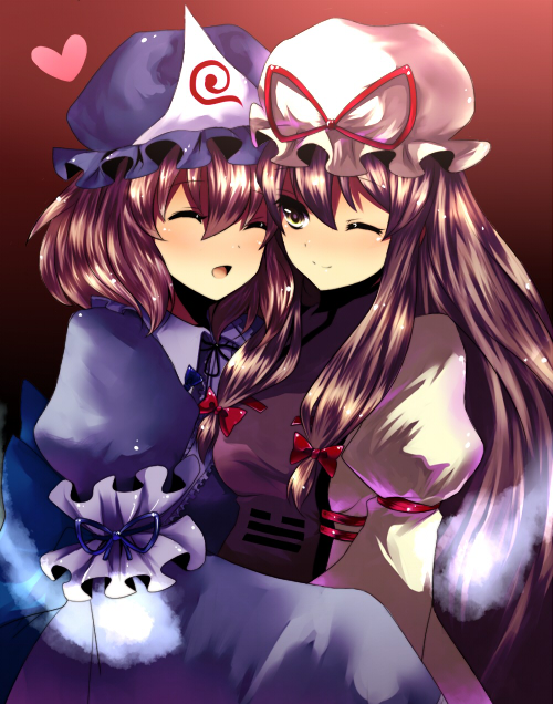 yakumo yukari and saigyouji yuyuko (touhou) drawn by higashi_yuzu