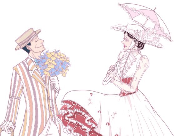 mary poppins and bert (mary poppins) drawn by xxx_rabbit