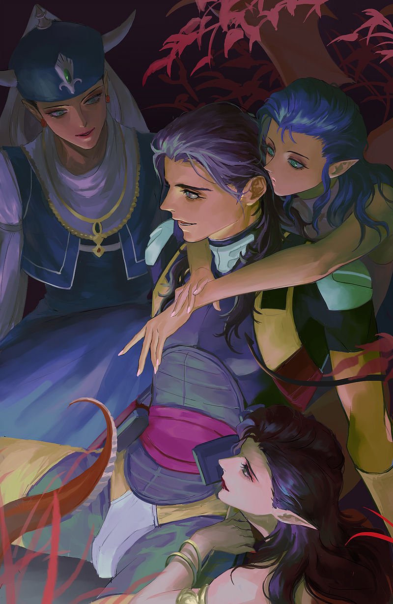aleph, lilim, lamia, and gemori (shin megami tensei and 1 more) drawn by o_c_x