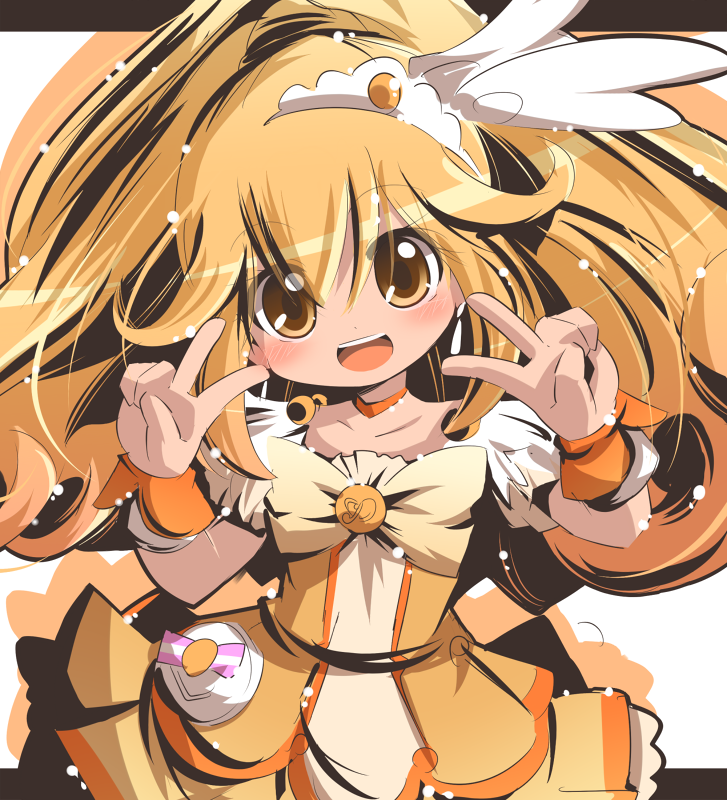 kise yayoi and cure peace (precure and 1 more) drawn by mori_no_kaeru