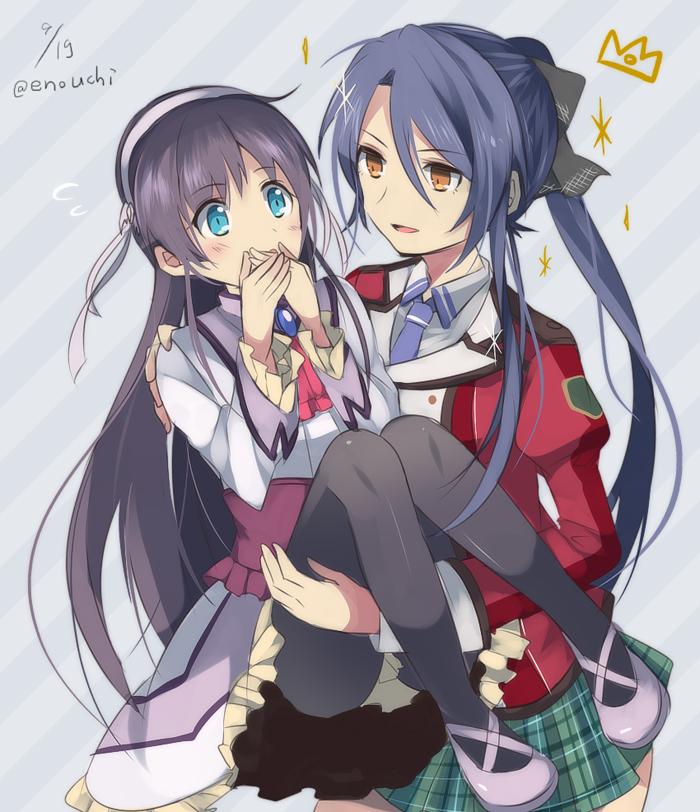 laura s. arseid and elise schwarzer (eiyuu densetsu and 2 more) drawn by enoki_nai