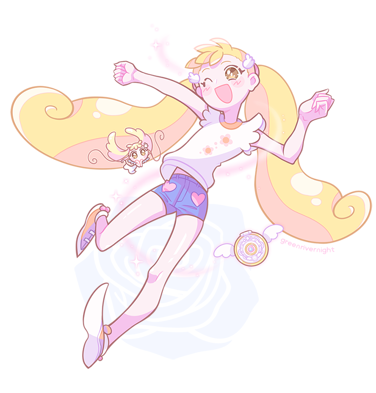 makihatayama hana and toto (ojamajo doremi) drawn by greenriverknight