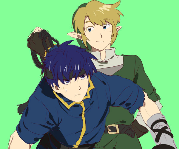 link and ike (fire emblem and 3 more) drawn by uichi