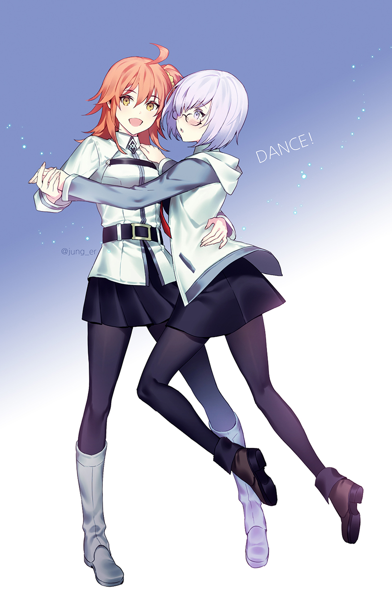 mash kyrielight and fujimaru ritsuka (fate and 1 more) drawn by wbfish