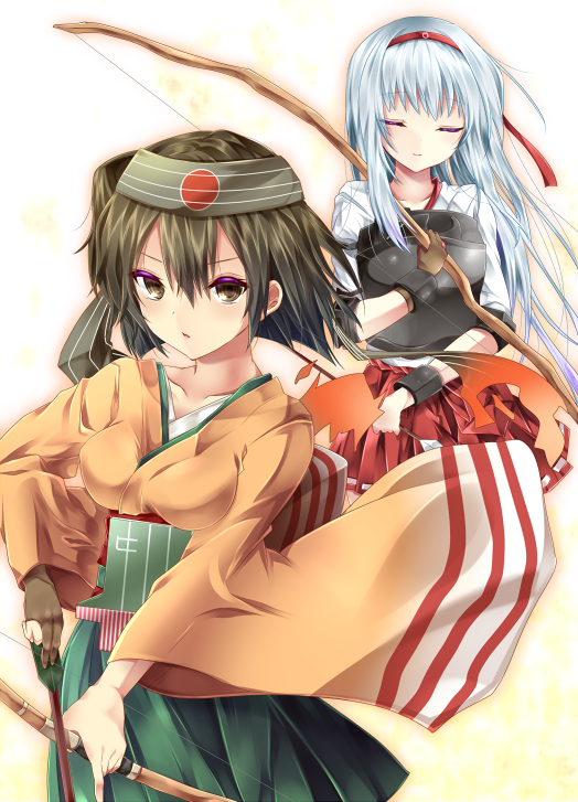 shoukaku, hiryuu, and hiryuu kai ni (kantai collection) drawn by tetsu_tissue