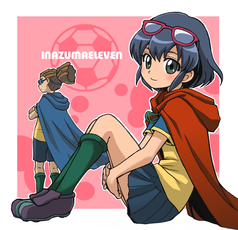 kidou yuuto and otonashi haruna (inazuma eleven) drawn by nanjou_akimasa