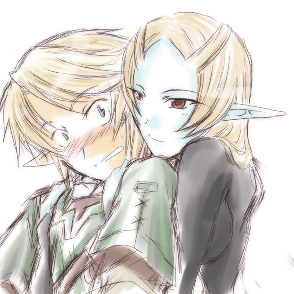 link and midna (the legend of zelda and 1 more) drawn by microspace