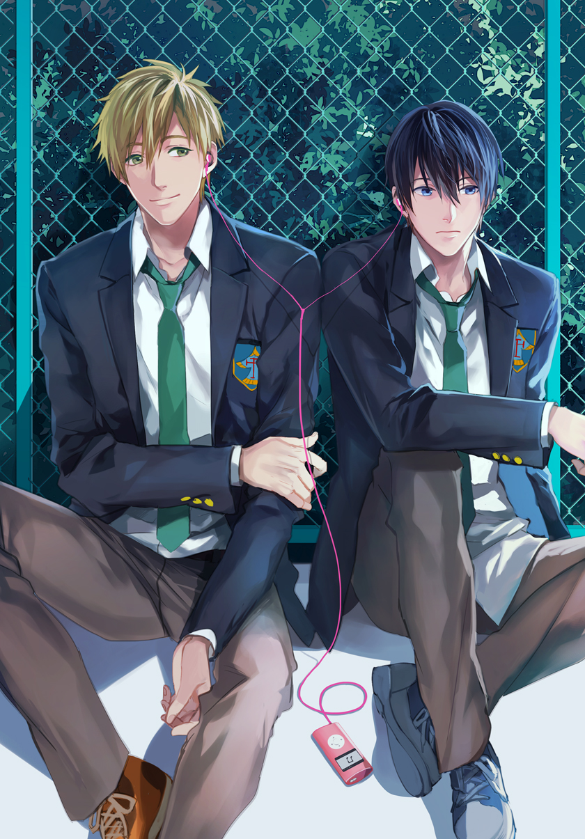 tachibana makoto and nanase haruka (free!) drawn by okii_(oh_ki_ik)