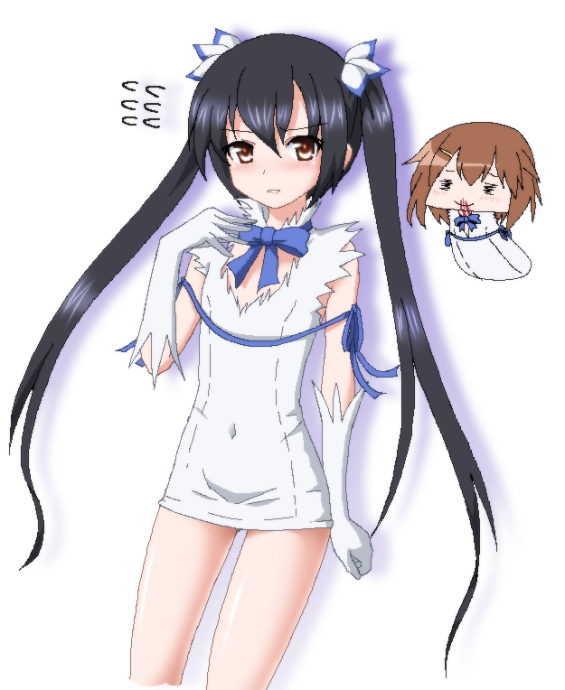 nakano azusa, hirasawa yui, and hestia (k-on! and 1 more) drawn by hayashiya_zankurou